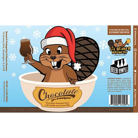 Lil Beaver Chocolate for Breakfast Stout by Lil Beaver Brewery, beer label