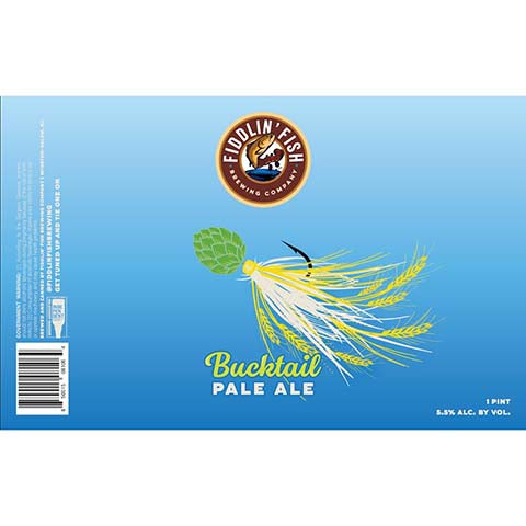 Fiddlin' Fish Bucktail Pale Ale by Fiddlin' Fish Brewing Company, beer label