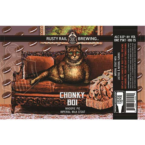 Rusty Rail Chonky Boi Imperial Milk Stout (Whoopie Pie) by Rusty Rail Brewing, beer label