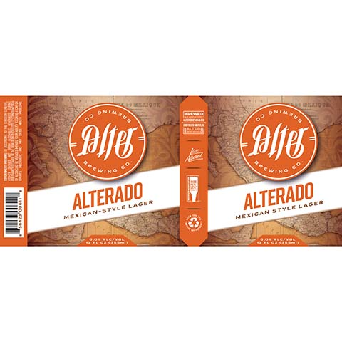 Alter Alterado Mexican Lager by Alter Brewing Company, beer label