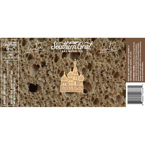 Southern Grist Kvass by Southern Grist Brewing Company, beer label