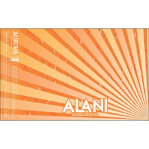 Aurora Alani Hazy IPA by Aurora Brewing Co., beer label