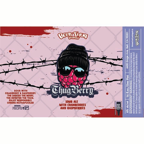 Beer Thug Thug Berry Sour by Beer Thug Brewing Company, beer label