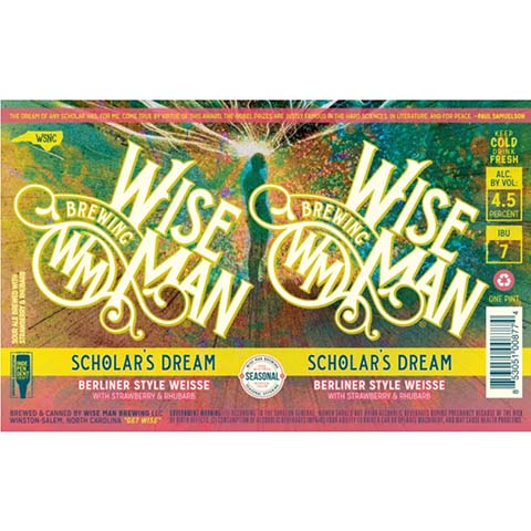 Wise Man Scholar's Dream by Wise Man Brewing LLC., beer label