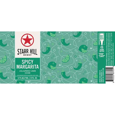 Starr Hill Spicy Margarita Gose by Starr Hill Brewery LLC, beer label