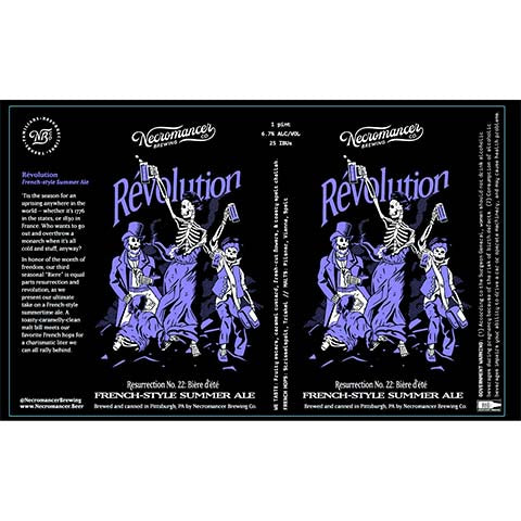 Necromancer Revolution Summer Ale by Necromancer Brewing Co., beer label