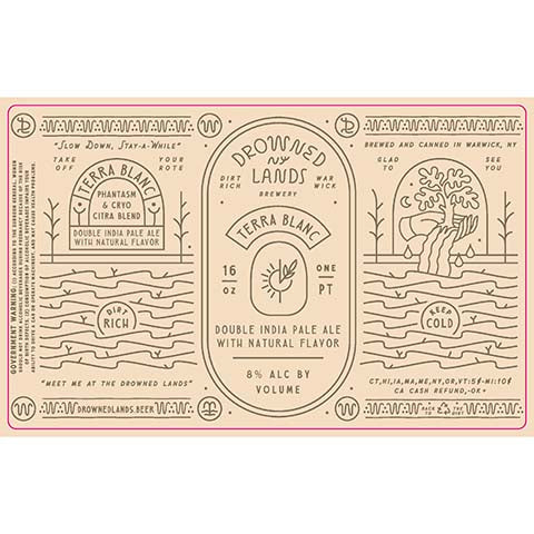 Drowned Lands Terra Blanc DIPA by The Drowned Lands Brewery, beer label