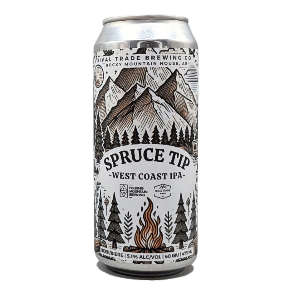 Co. x Folding Mountain Brewing Spruce Tip West Coast IPA by Rival Trade Brewing, beer label