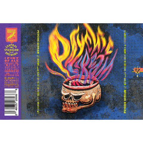 Roughtail Psychic Scream Hazy DIPA by Roughtail Brewing, beer label