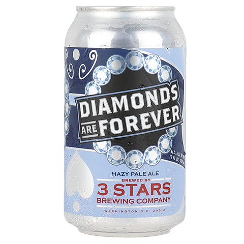 3 Stars Diamonds are Forever Hazy Pale Ale by 3 Stars Brewing Company, beer label