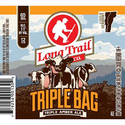 Long Trail Triple Bag Triple Amber Ale by Long Trail Brewing Co, beer label