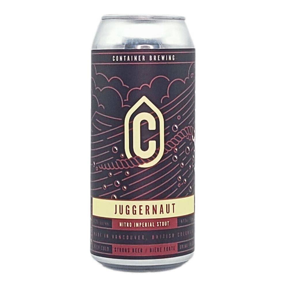 Juggernaut Stout by Container Brewing Ltd., beer label