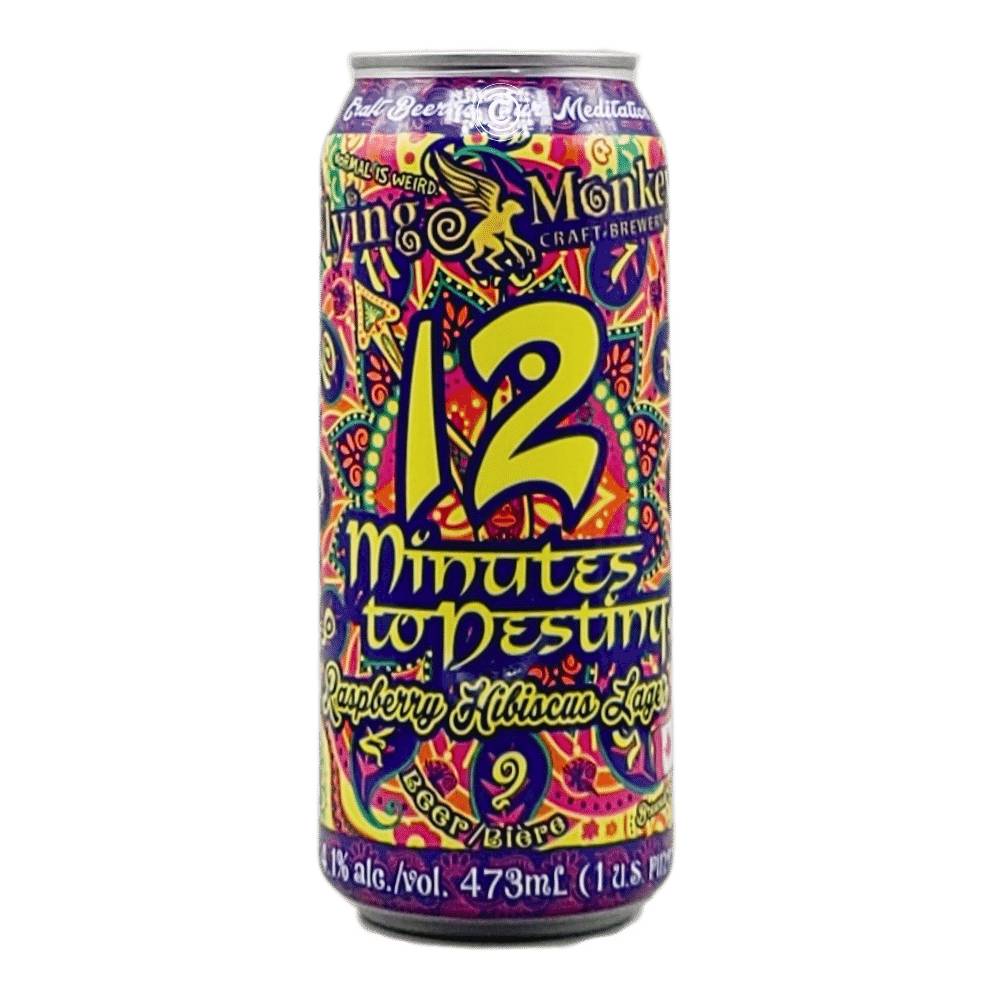 12 Minutes to Destiny Raspberry Hibiscus Lager by Flying Monkeys Craft Brewery, beer label