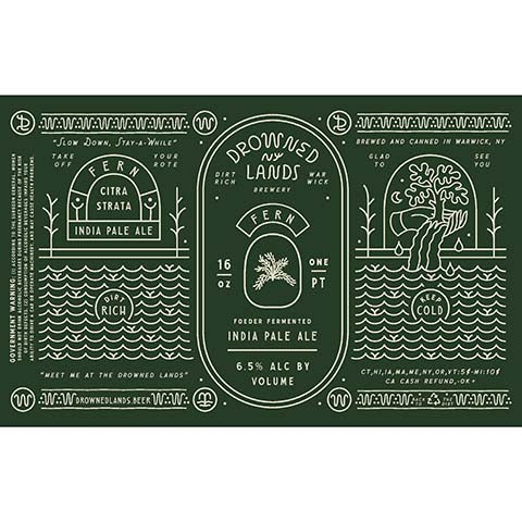 Drowned Lands Fern IPA by The Drowned Lands Brewery, beer label