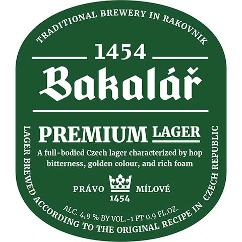 Bakalar Premium Lager by Doyna Ltd., beer label