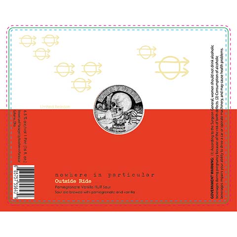 Nowhere in Particular Outside Ride Sour Ale by Nowhere In Particular Brewing Company, beer label