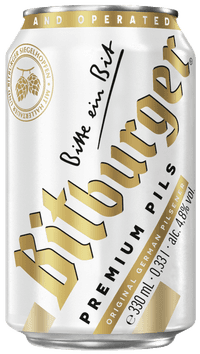 Bitburger Premium Pils by Bitburger Braugruppe, beer label