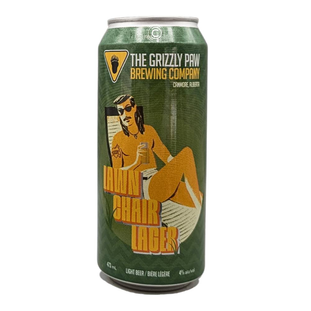 Lawn Chair Lager by The Grizzly Paw Brewing Company, beer label