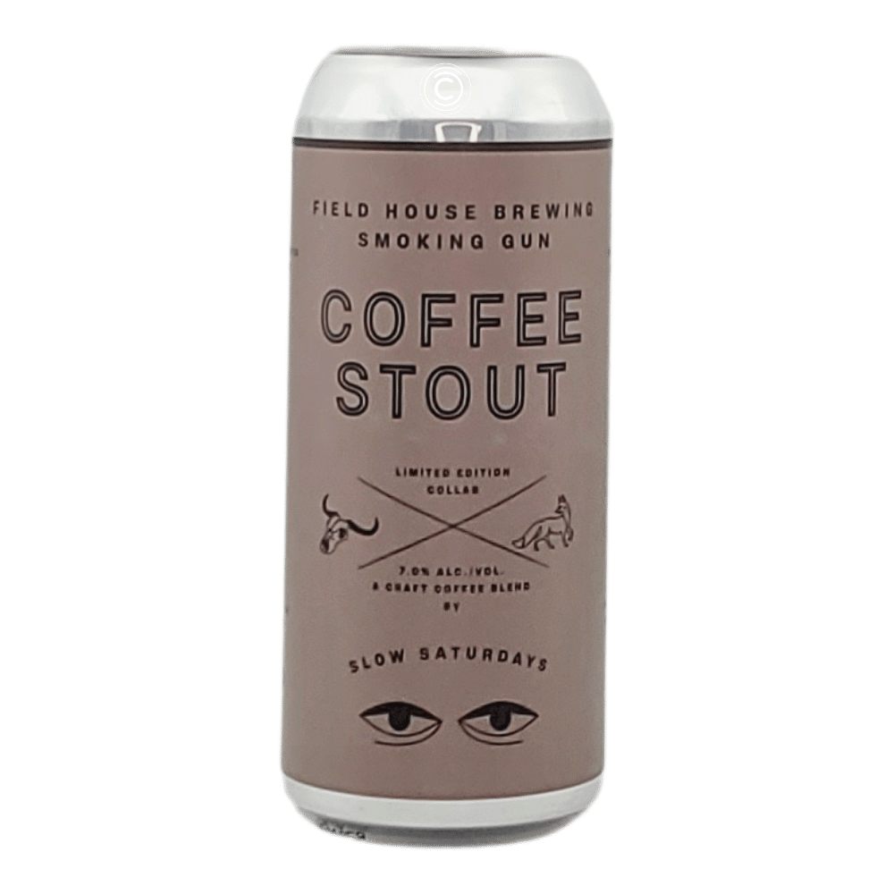 Smoking Gun Coffee Stout by Field House Brewing Co., beer label