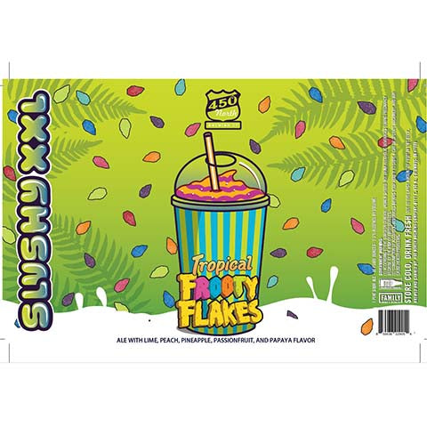 450 North Tropical Frooty Flakes Slushy XXL Sour Ale by 450 North Brewing Company, beer label