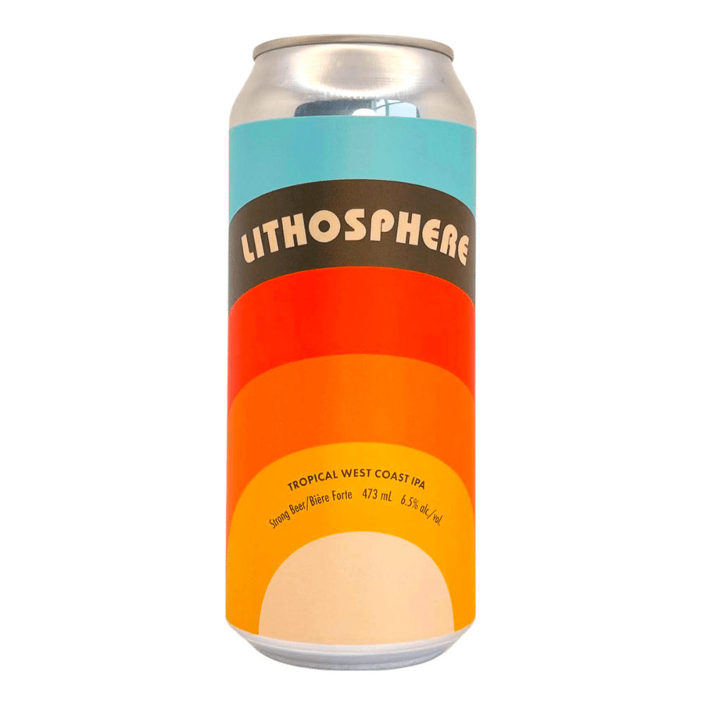 Company Lithosphere West Coast IPA by Cabin Brewing Company, beer label