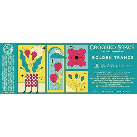 Crooked Stave Golden Trance by Crooked Stave Artisan Beer Project, beer label