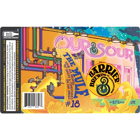 Barrier Our Sour The Mule Sour Ale by Barrier Brewing Co, beer label