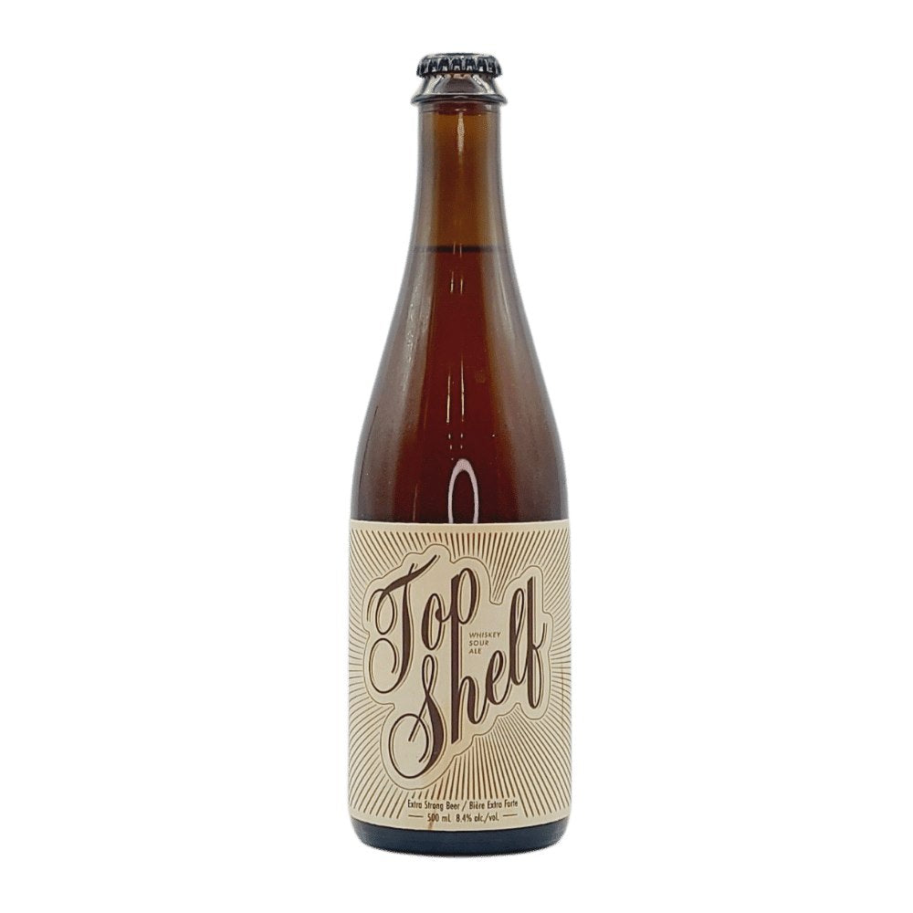 Top Shelf Whiskey Sour Ale by Cabin Brewing Company, beer label