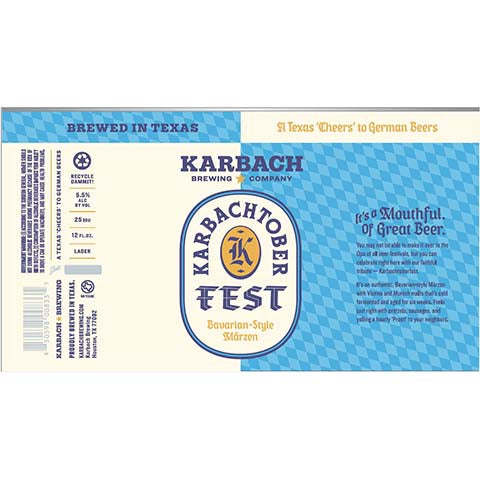 Karbach Karbachtober Fest Bavarian Marzen by Karbach Brewing Co, beer label