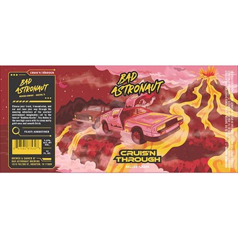 Bad Astronaut Crus'n Through Lager by Bad Astronaut Brewing, beer label