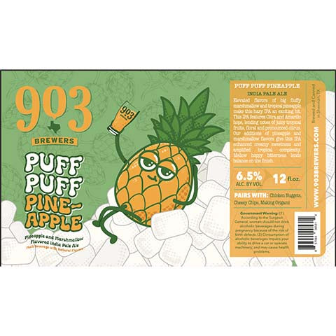 903 Puff Puff Pineapple IPA by 903 Brewers, beer label