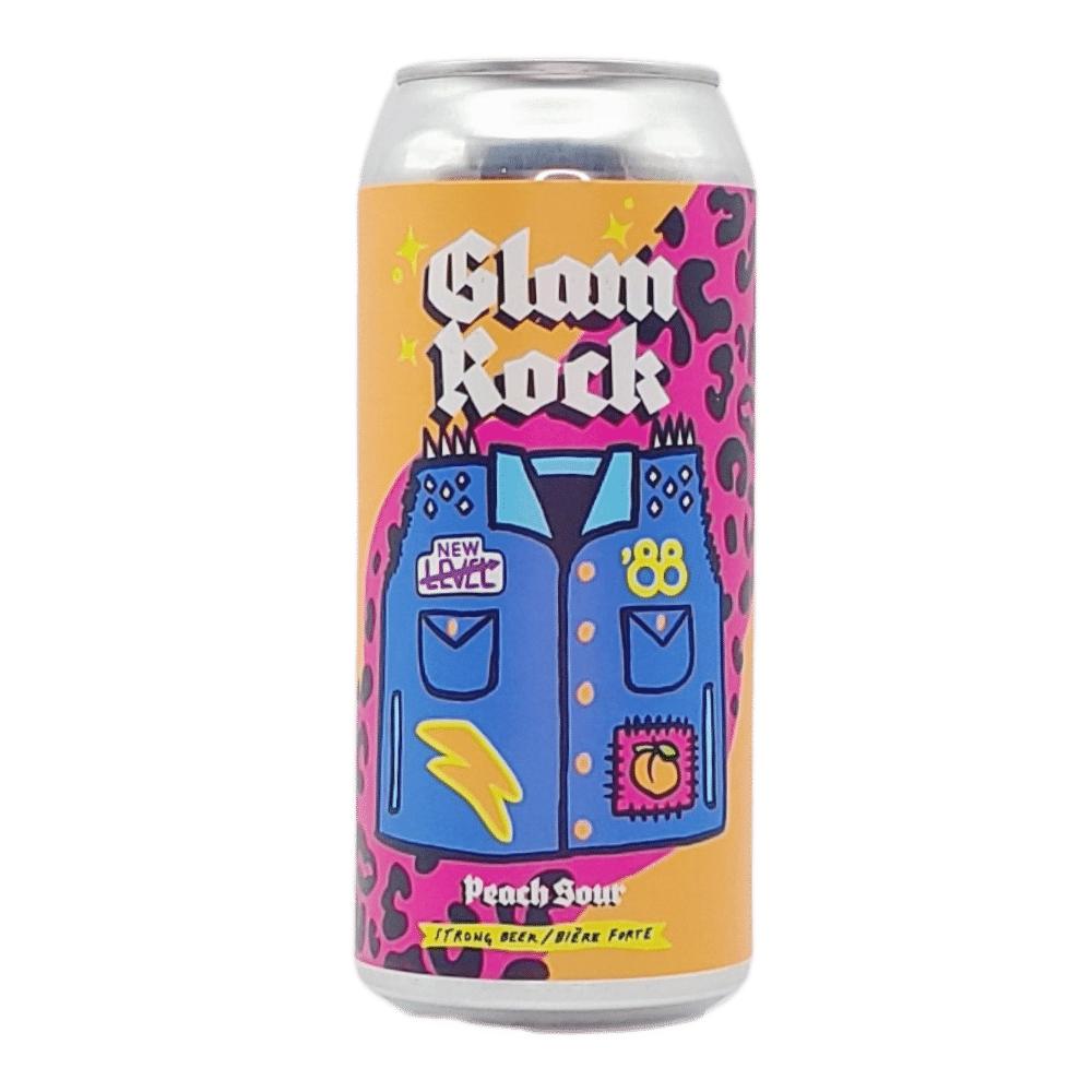 x Eighty Eight Brewing Co. Glam Rock Peach Sour by New Level Brewing, beer label