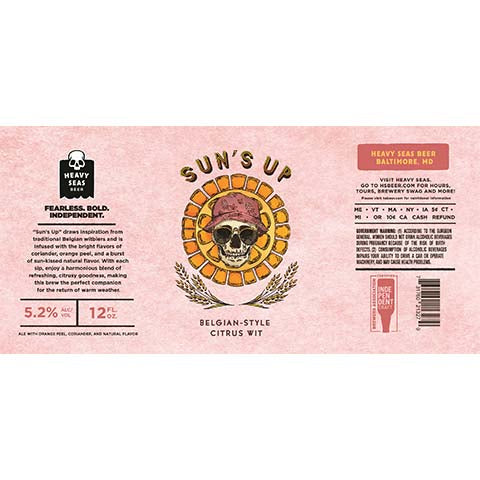 Heavy Seas Sun's Up Wit by Heavy Seas Beer, beer label