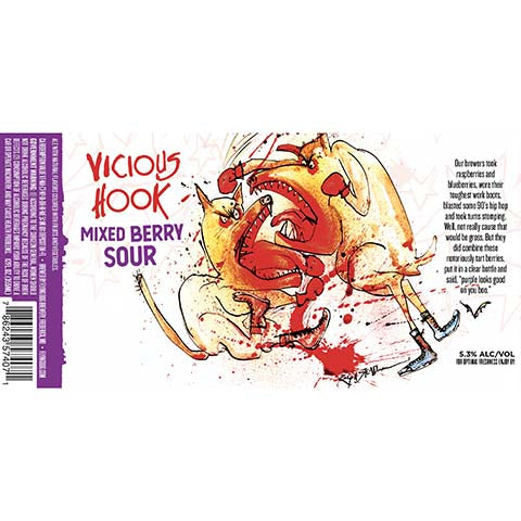 Flying Dog Vicious Hook Mixed Berry Sour Ale by Flying Dog Brewery, beer label