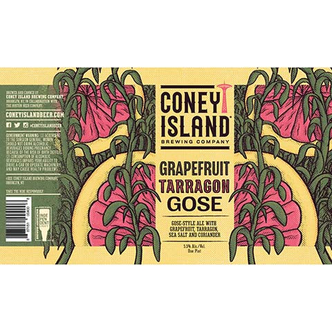 Coney Island Grapefruit Tarragon Gose Ale by Coney Island Beer, beer label