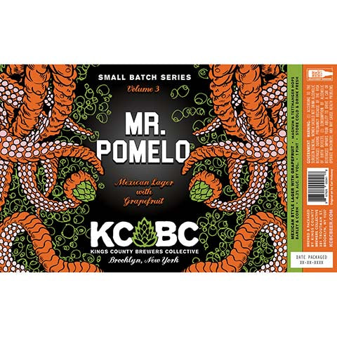 Kings County Brewers Collective Mr. Pomelo Lager by Kings County Brewers Collective, beer label