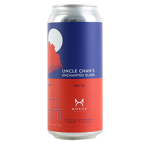 Moksa Uncle Chan's Enchanted Elixir Hazy IPA by Moksa Brewing Co, beer label
