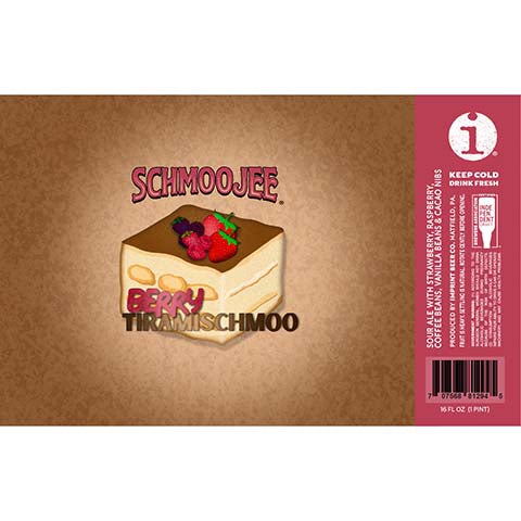 Imprint Schmoojee Berry Tiramischmoo by Imprint Beer Company, beer label