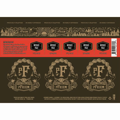 pFriem Mosaic Pale Ale by PFriem Family Brewers, beer label