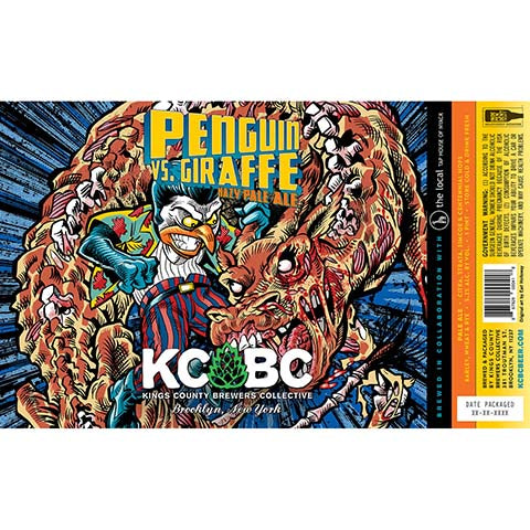 Kings County Brewers Collective Penguins vs. Giraffe Hazy Pale Ale by Kings County Brewers Collective, beer label