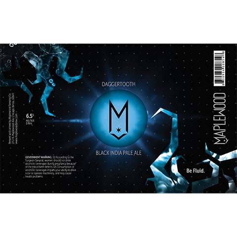 Maplewood Daggertooth Black IPA by Maplewood Brewing Company, beer label