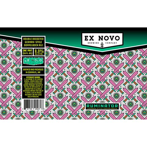Ex Novo Ruminator Doppelbock by Ex Novo Brewing Co, beer label