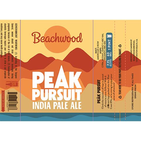 Beachwood Peak Pursuit IPA by Beachwood Brewing, beer label