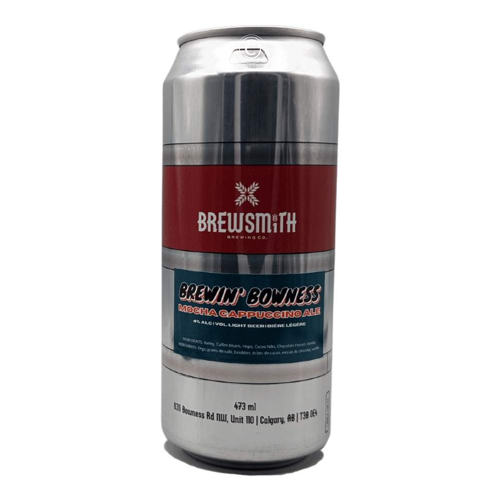 Bowness Brewin' Mocha Cappuccino Ale by Brewsmith Brewing Co., beer label
