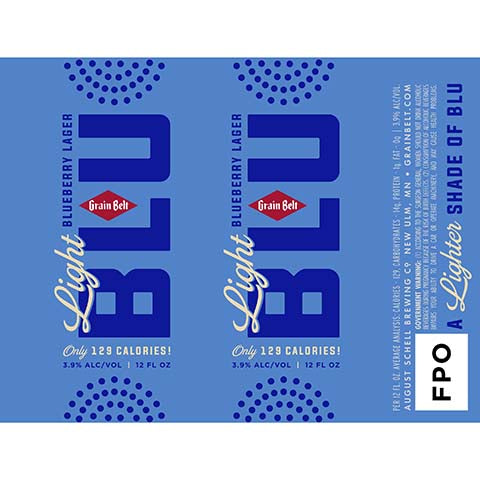 Grain Belt Light Blu Blueberry Lager by Grain Belt, beer label