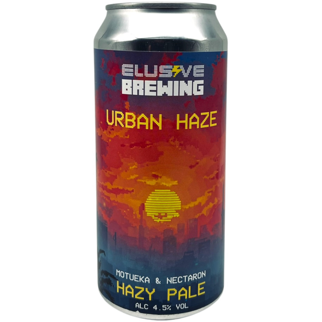 Elusive Urban Haze by Elusive Brewing, beer label