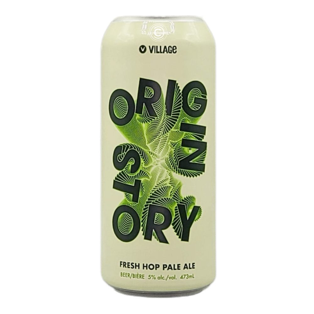Origin Story Fresh Hop Pale Ale by Village Brewery, beer label
