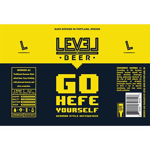 Level Beer Go Hefe Yourself Hefeweizen by Level Beer, beer label