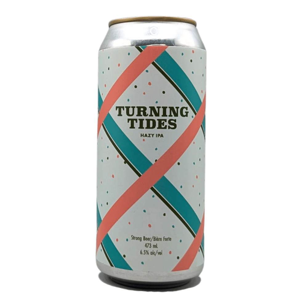 Turning Tides Hazy IPA by Cabin Brewing Company x Ale Architect x Bent Stick Brewing Co., beer label