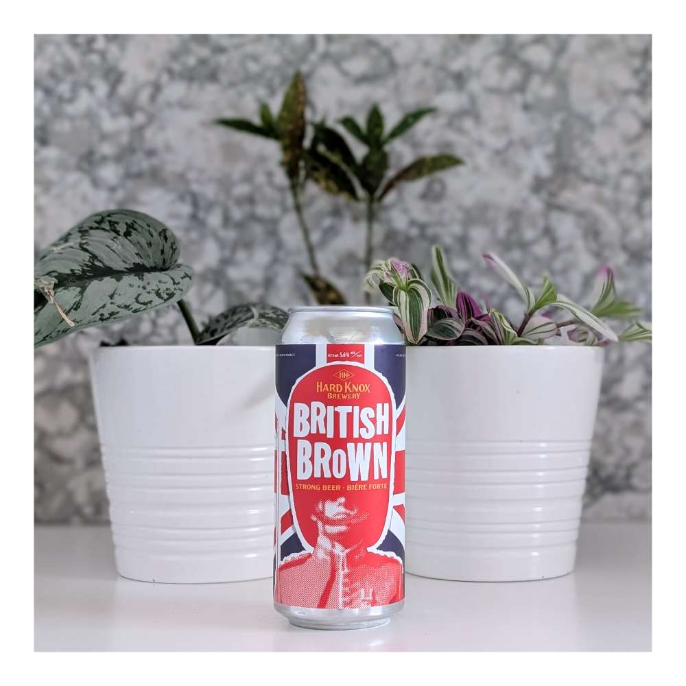 British Brown by Hard Knox Brewing, beer label